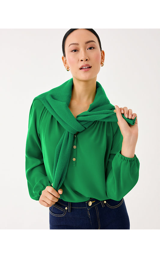 ELSA TOP - BAMBOO GREEN