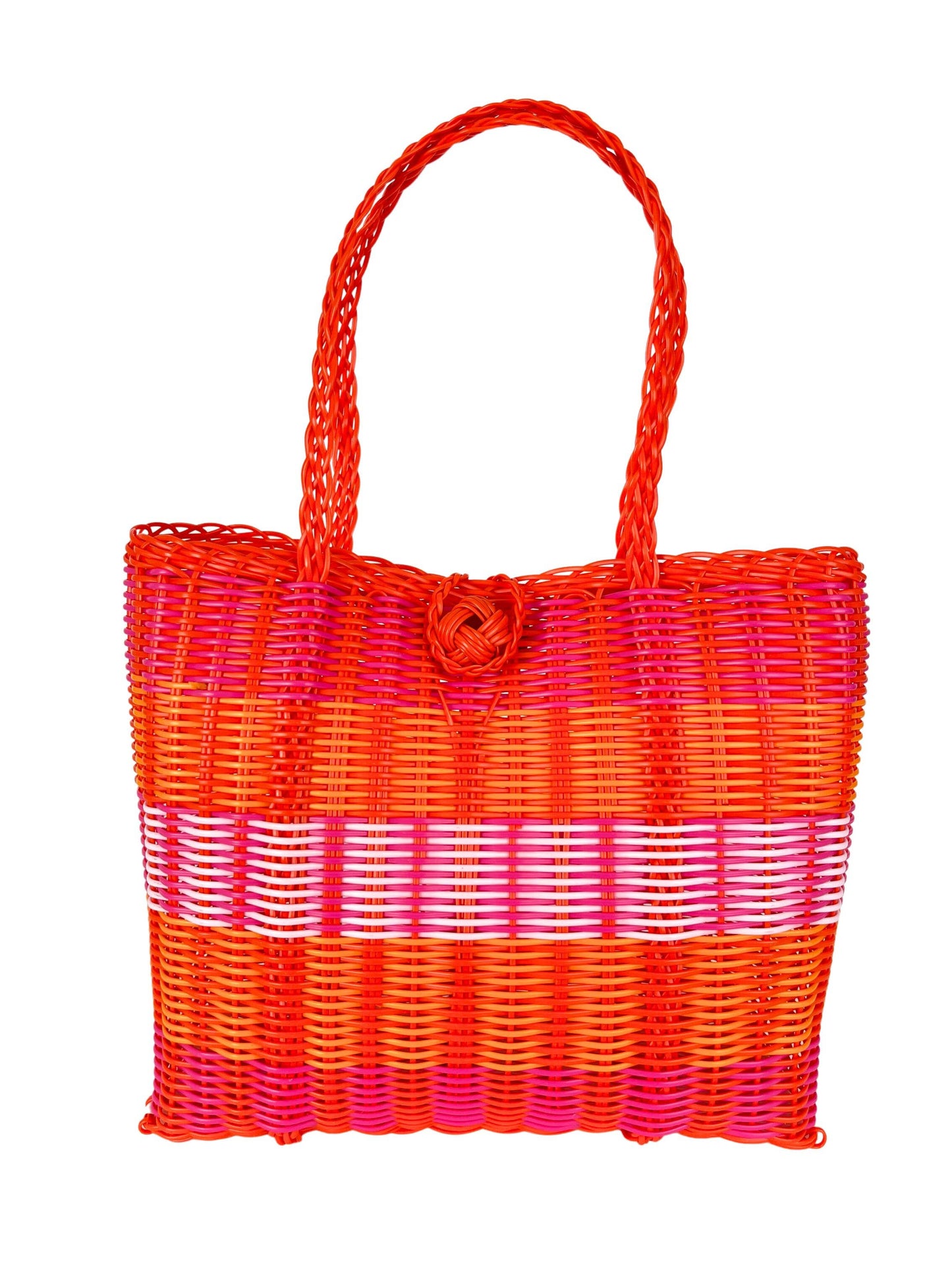 Extra Small - Lalie in Oranges + Pinks + Orange handle