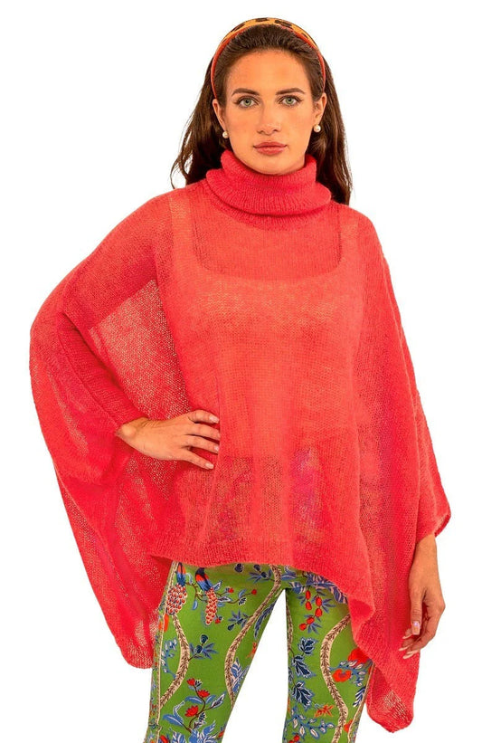DOLMAN DOLLY PONCHO - BURNT ORAGE