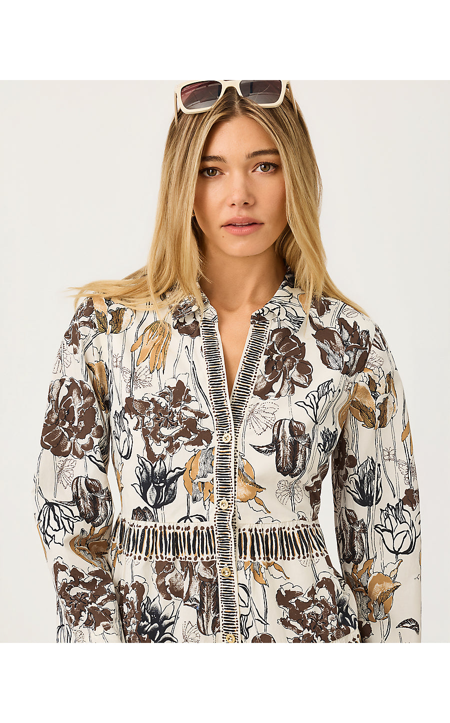 ANGIE DRESS - COCONUT - BIG LILLYS ENGINEERED WOVEN DRESS