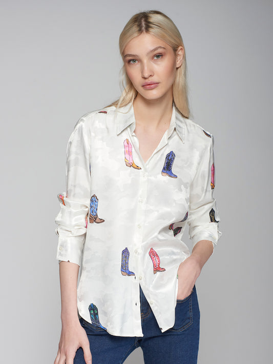 GABY- SHIRT COWBOY PRINT JACQUARD