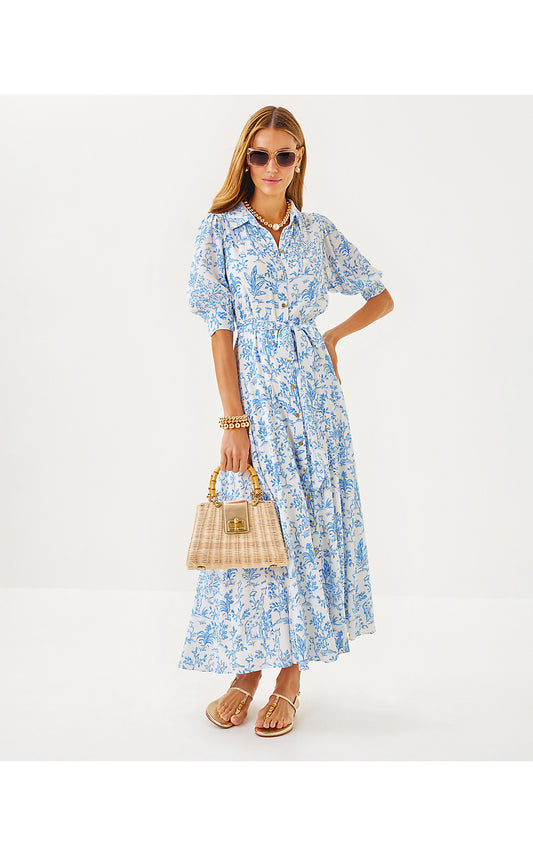 LARKYN MIDI SHIRTDRESS - RESORT WHITE - TALL TALES