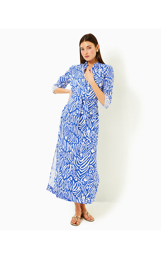 MILLICENT MAXI DRESS - MARTINIQUE BLUE - ZEE BEBE