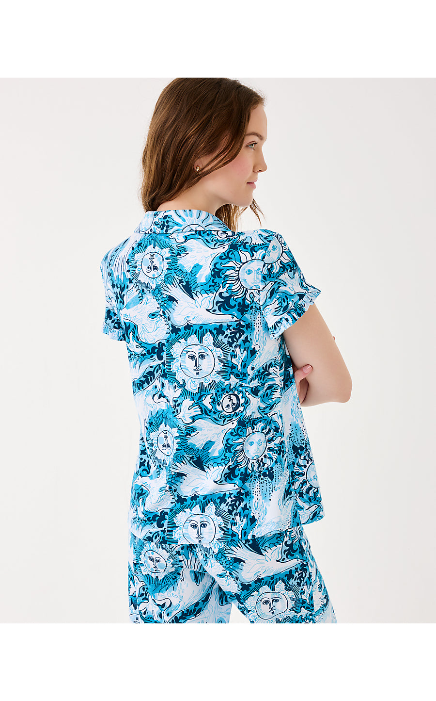 VALAINE PJ TOP - BELLEVUE BLUE - LILLY GULLS