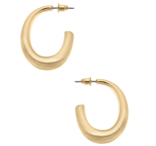 Naomi Satin Hoop Earrings