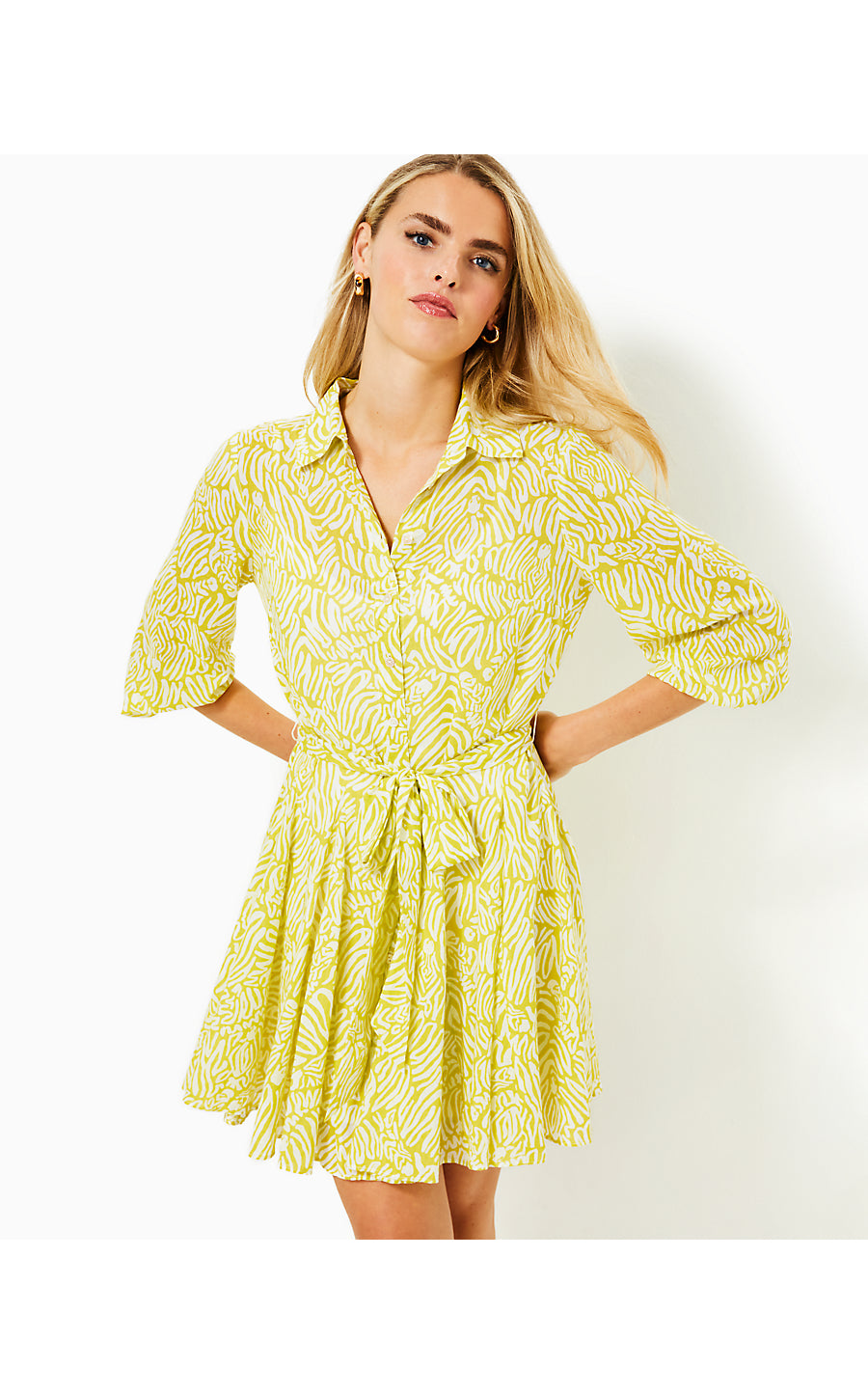 MELONY SHIRTDRESS - JARDIN GREEN - ZEE BEBE