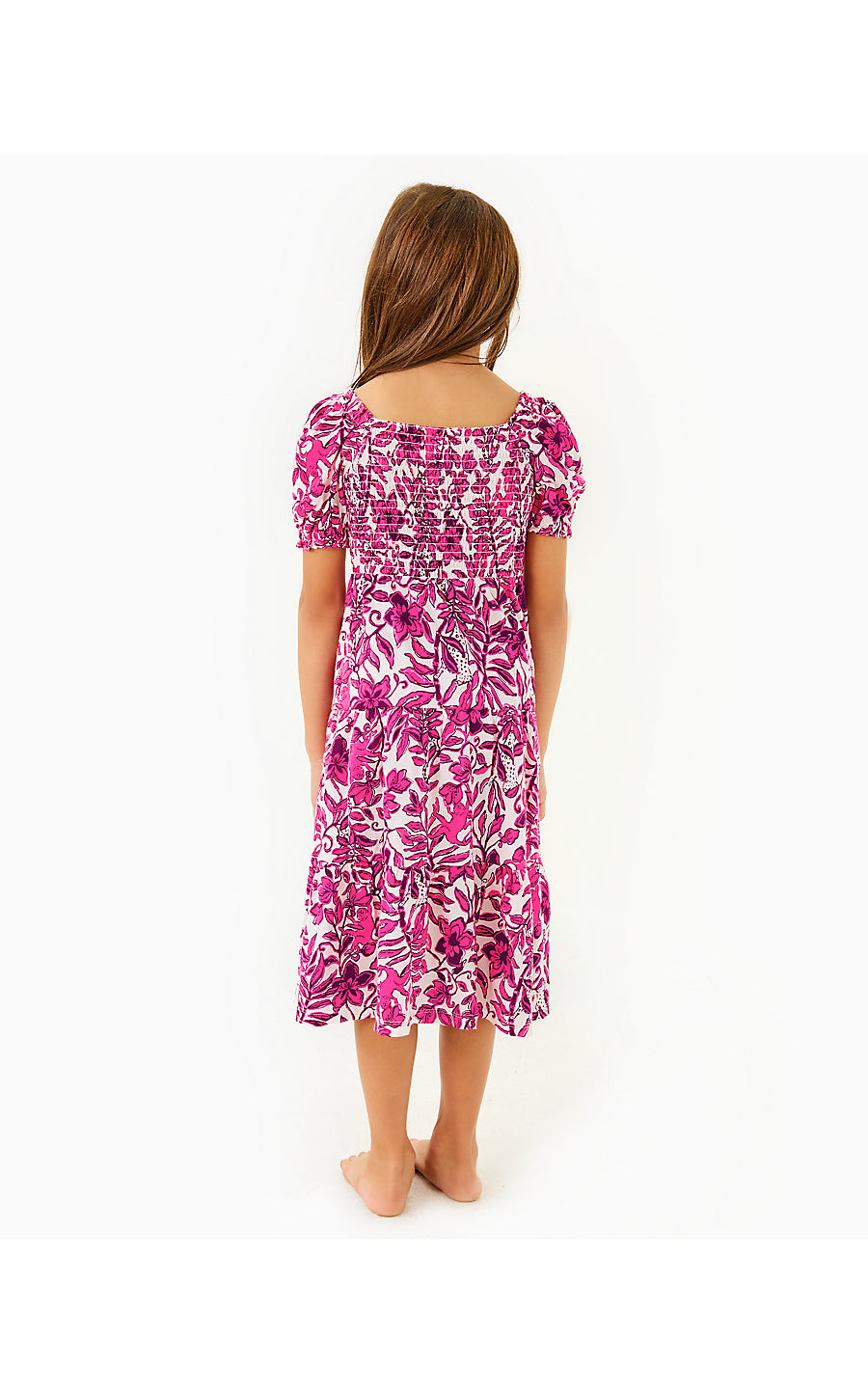 MINI JILLY SLEEVED MIDI DRESS - ELDERFLOWER BLOSSOM - LIL ESCAPE PLAN