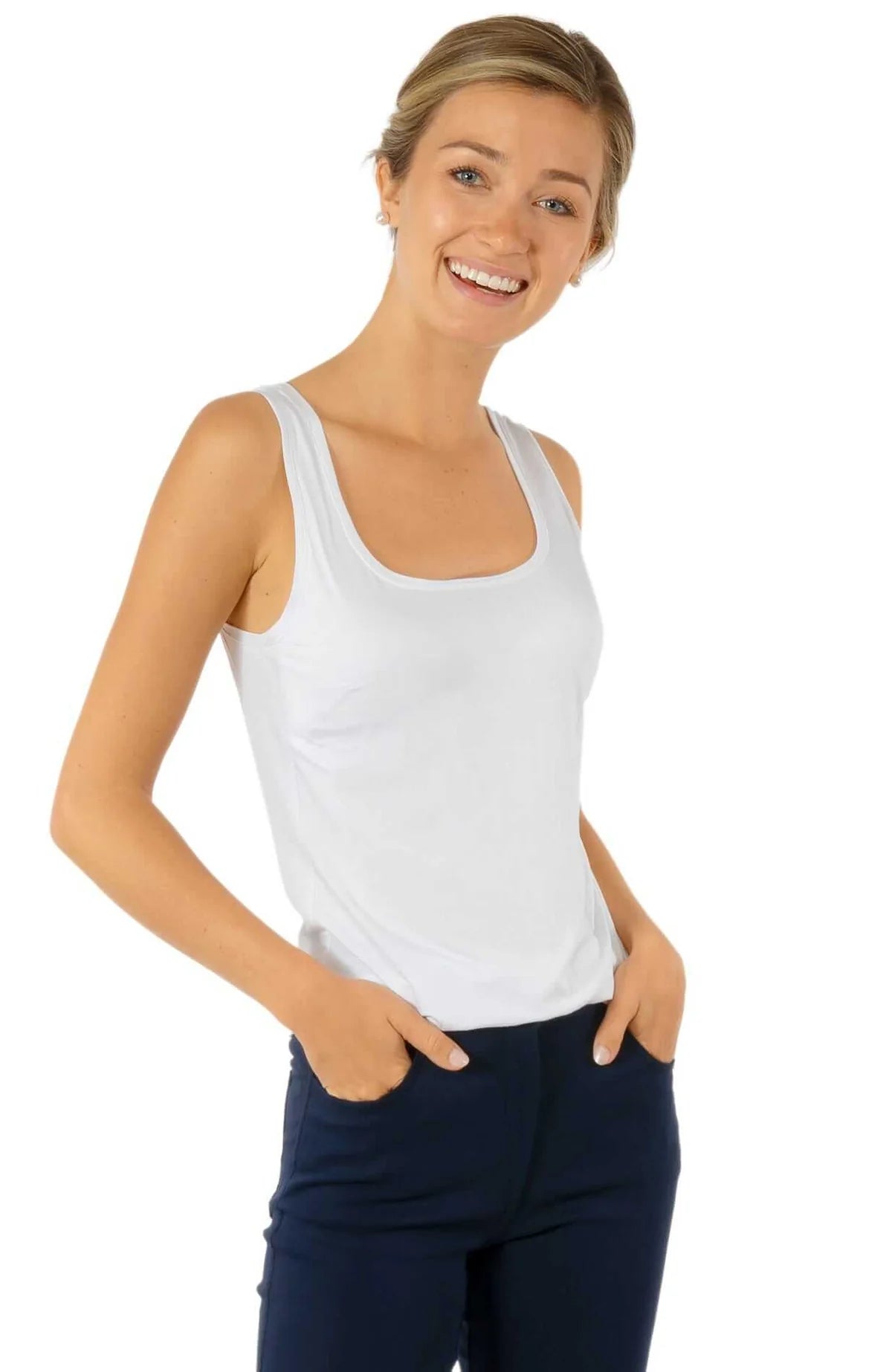 BEYOND THE BEYOND SOFTEST TANK TOP - WHITE
