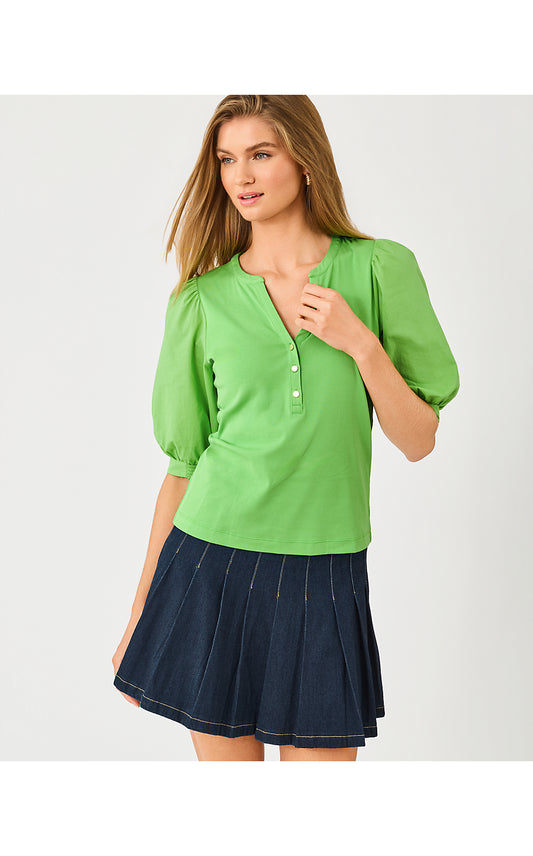 RONSON KNIT TOP-CHATEAU GREEN