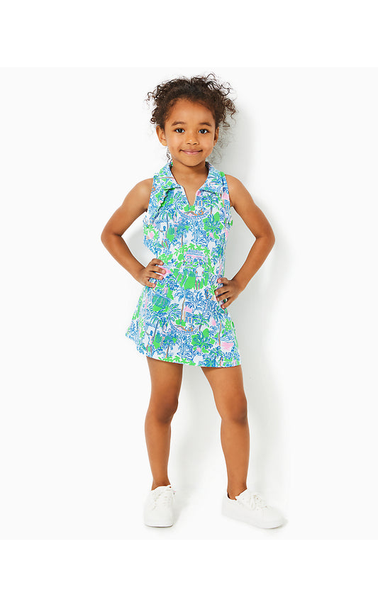 MINI MARTINA POLO DRESS - ORB GREEN - SERVING IT UP