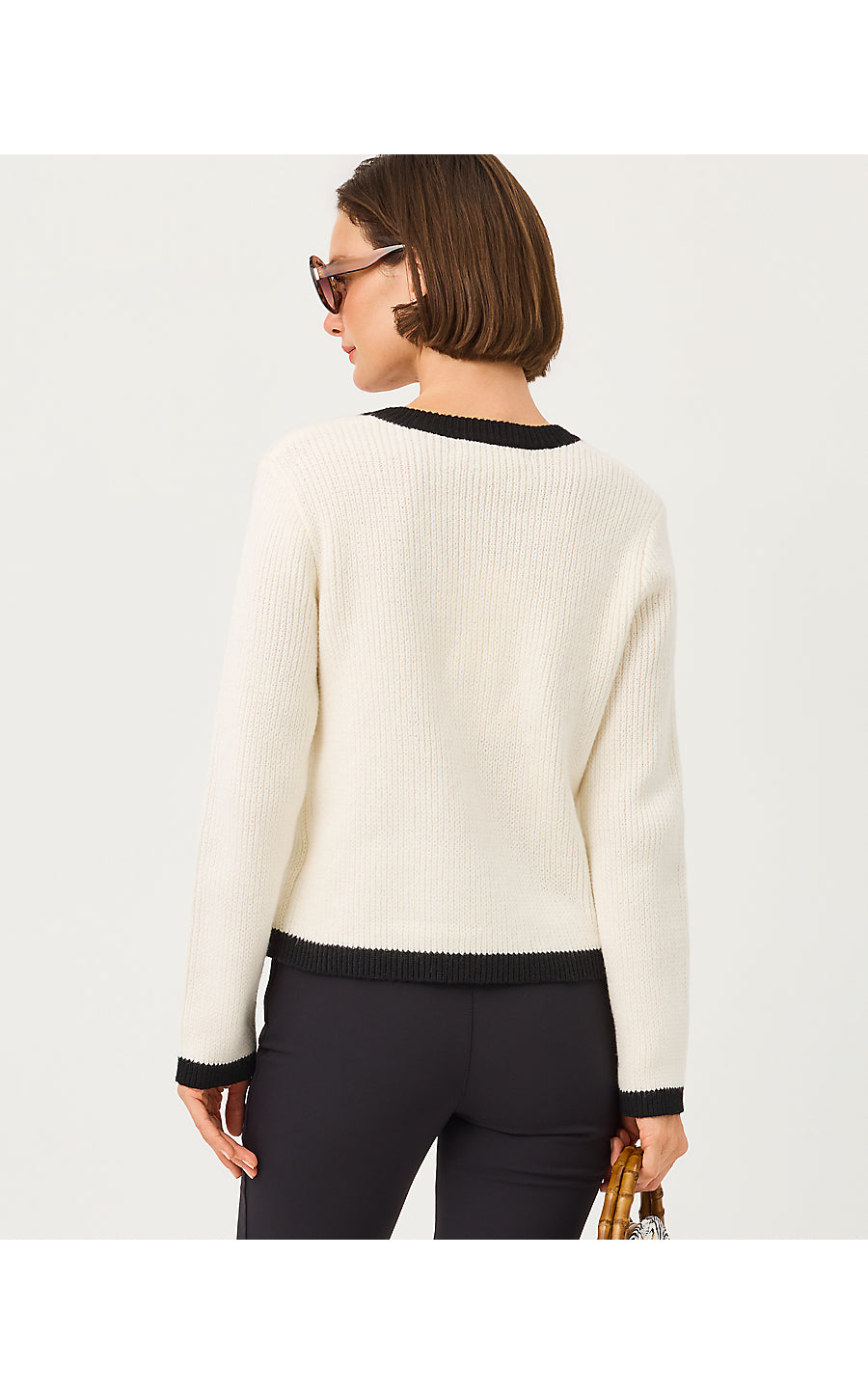 ESMERALDA SWEATER - COCONUT - FANCY FLEUR APPLIQUE