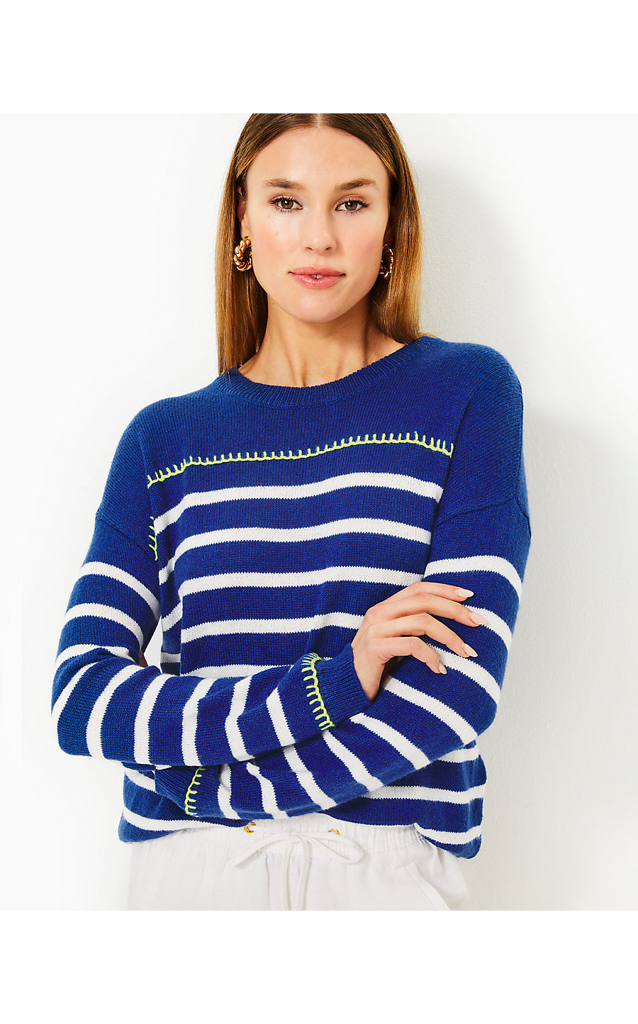 KYREN SWEATER - BLUE MED - NEVER ENDING STRIPE