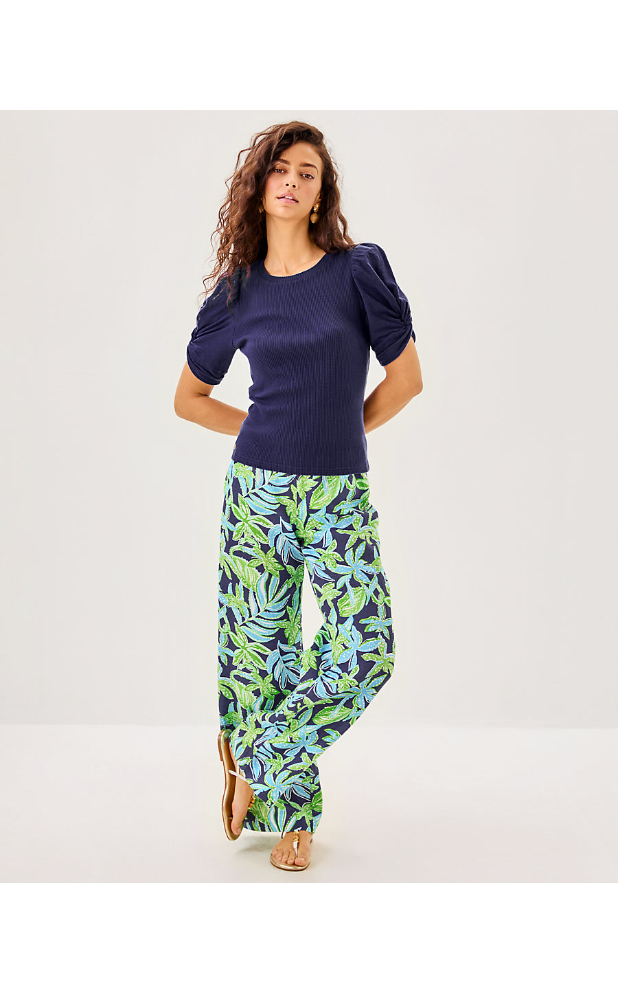 IGBY KNIT TOP - SAPPHIRE POOL