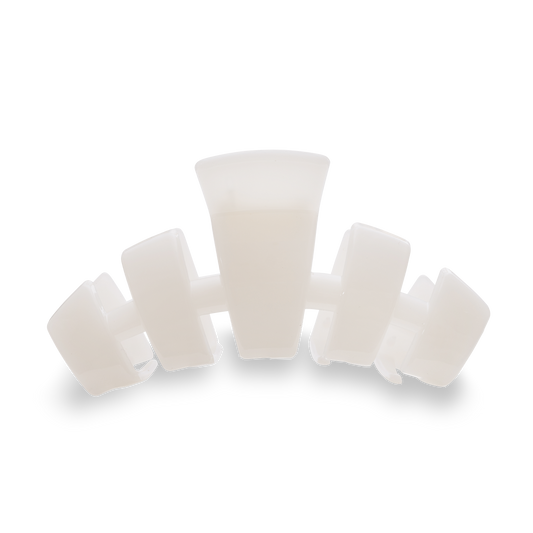 TELETIES - Classic Hair Clip | Large | Coconut White
