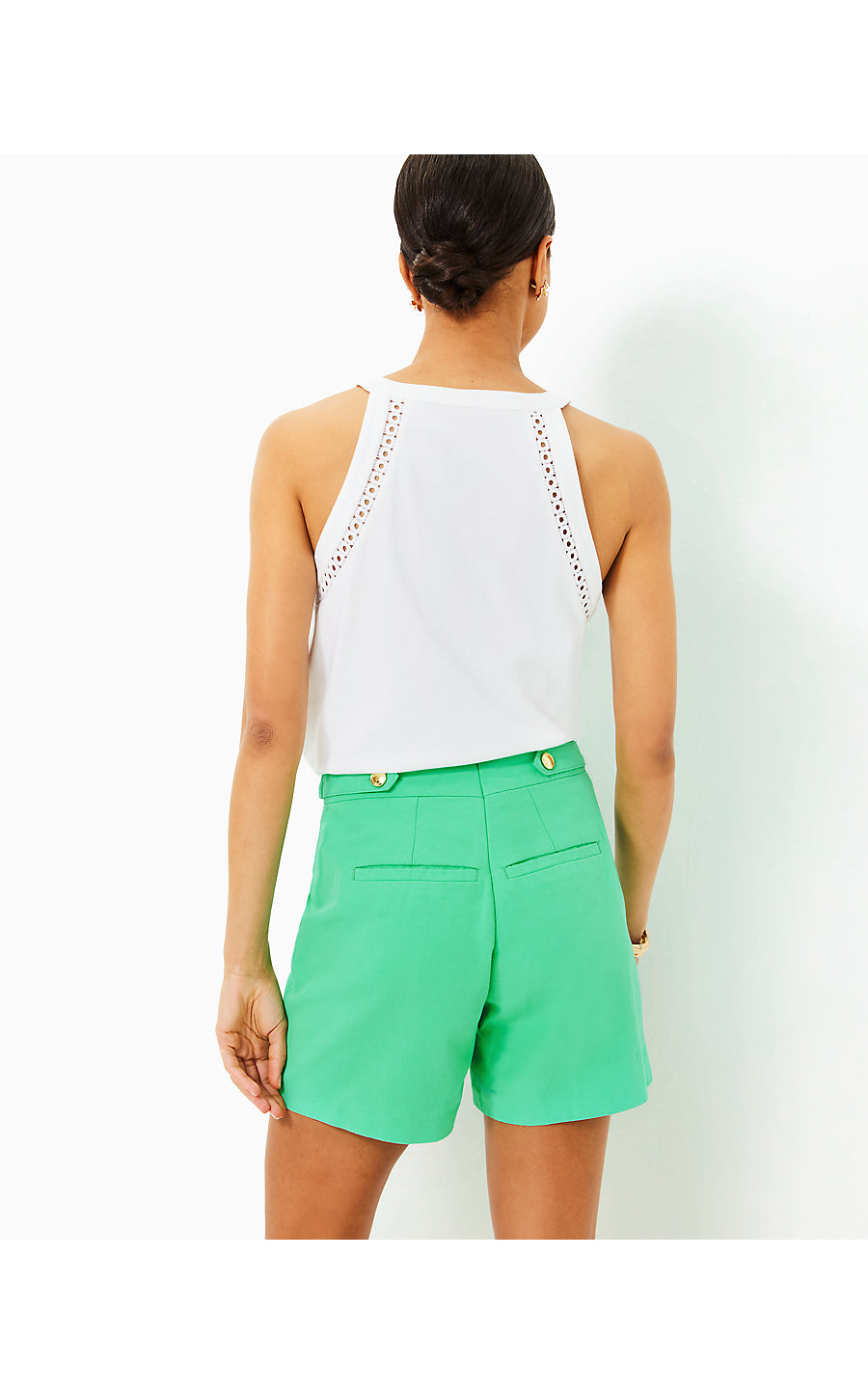 DELORIA LINEN SHORT - SPEARMINT