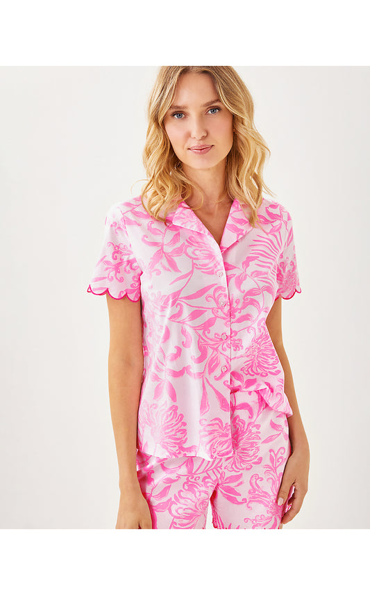 MARLITA PJ TOP - ROUSSEAU PINK - GLISTEN IN THE SUN