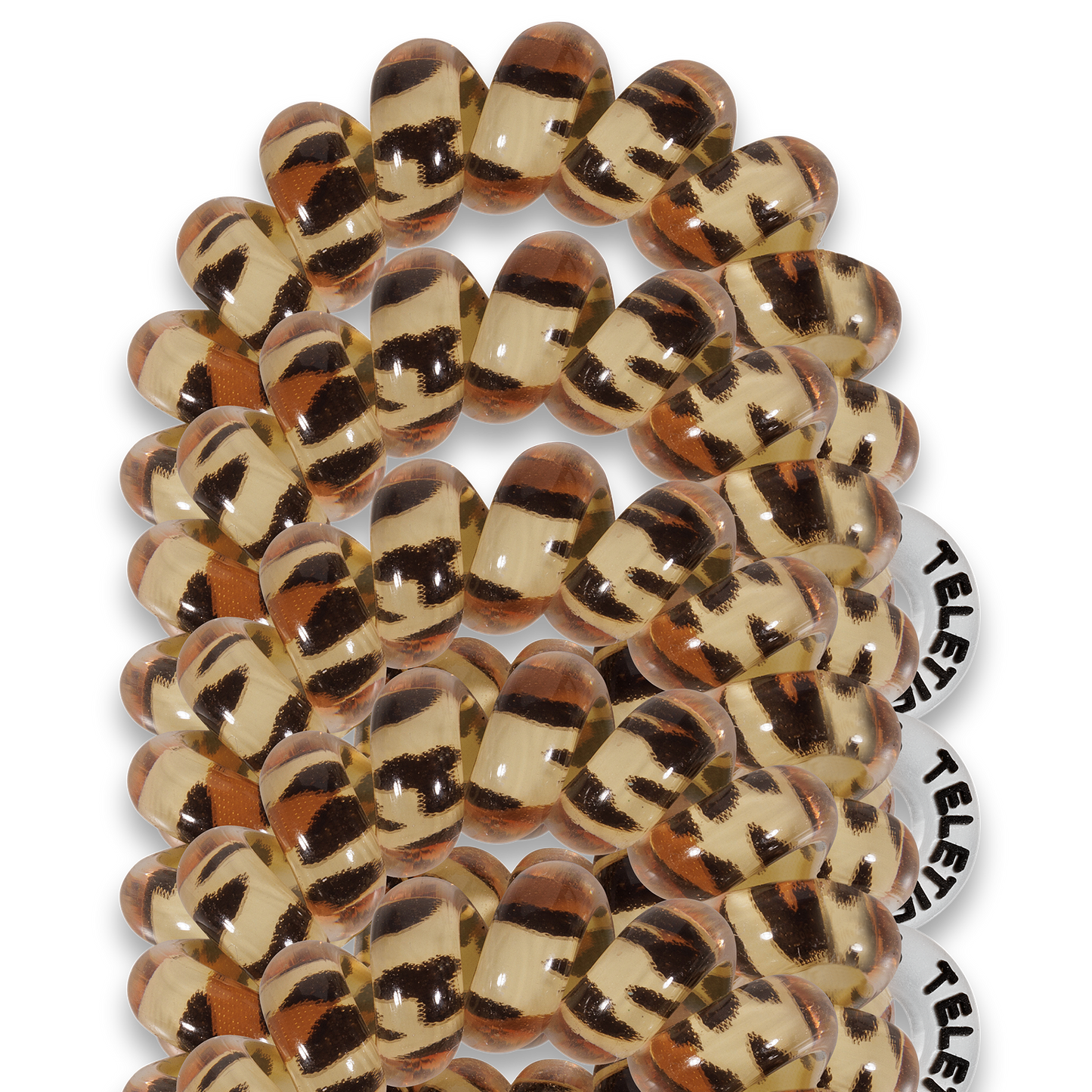 TELETIES - Spiral Hair Coils | Tiny | Leopard Hair Ties