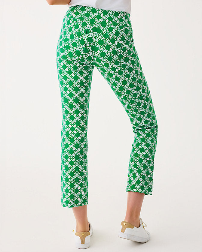 CORSO KICK FLARE PANT UPF - BAMBOO GREEN - BOO GREEN OPEN BUTTERFLY PATTERN
