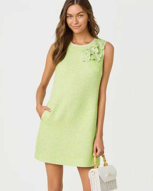 EDITA BOUCLE SHIFT-CROCODILE GREEN-FANTASY BOUCLE-
