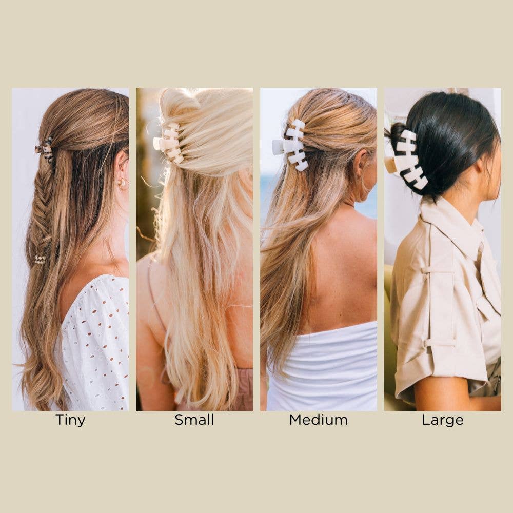 TELETIES - Classic Hair Clip | Small | Tortoise