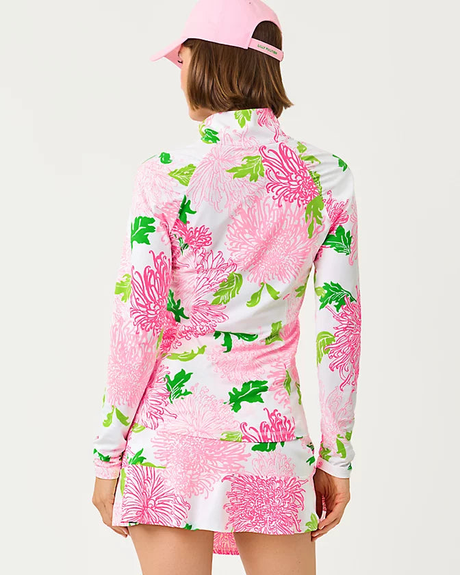 JUSTINE HALF ZIP UPF 50+ - RESORT WHITE - LIL GO WITH THE FLOW