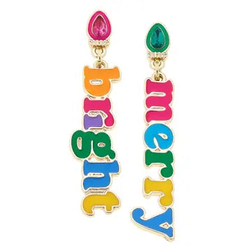 MERRY & BRIGHT ENAMEL EARRINGS IN MULTI