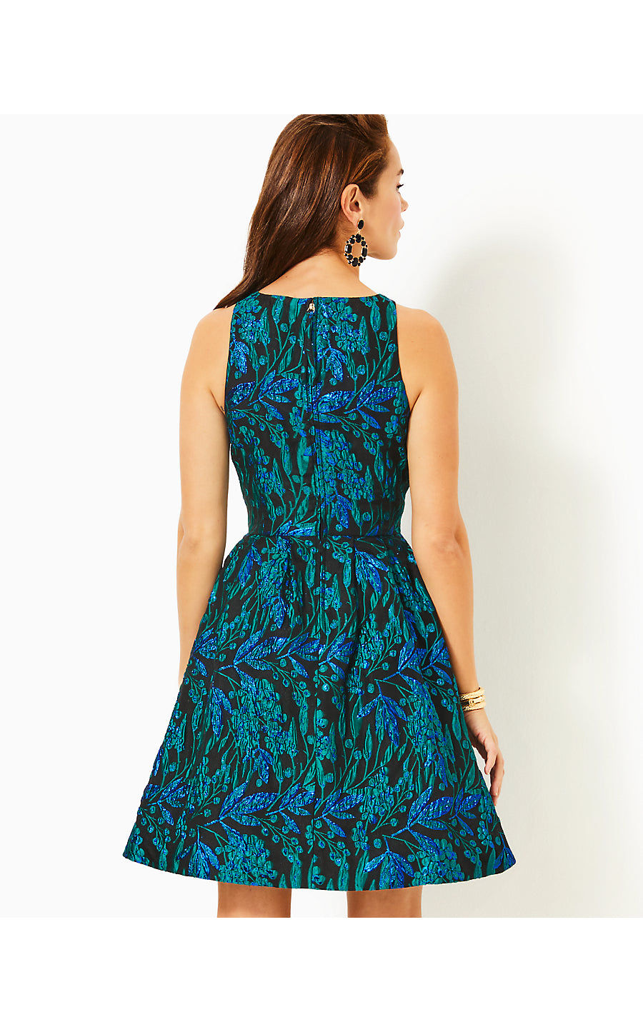 JOLLIAN DRESS - DEEP LAGOON - BERRY WILD METALLIC