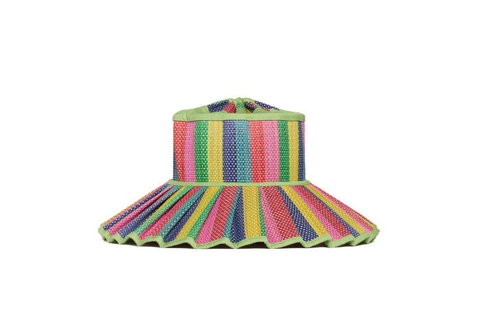 Luxe Capri Hat - Garden Resort Party - Maxi Brim - Medium