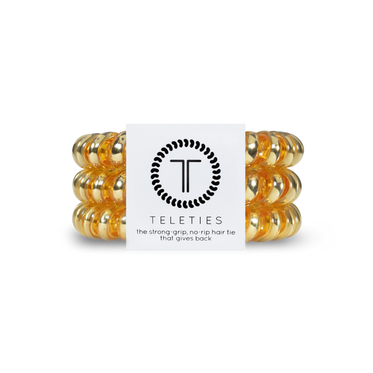 TELETIES - Spiral Hair Coils | Large | Sunset Gold Hair Ties