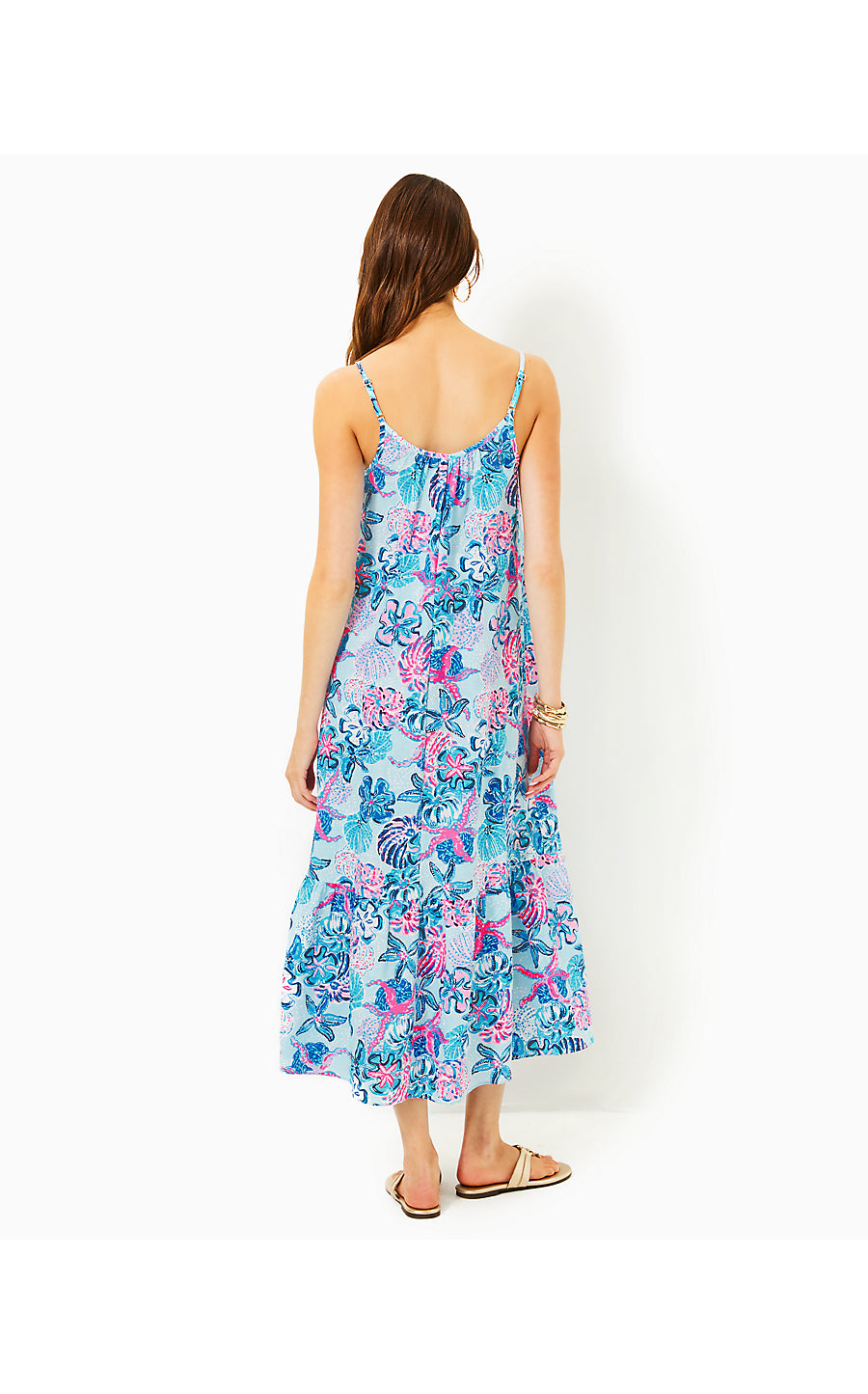 AMERIE MIDI DRESS - MULTI - BAHAMAS BEACHCOMBER