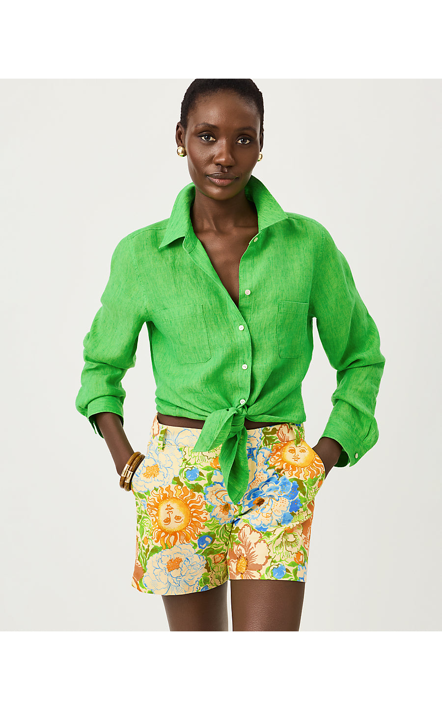 SEA VIEW BUTTON DOWN - IVY GREEN X CHATEAU GREEN