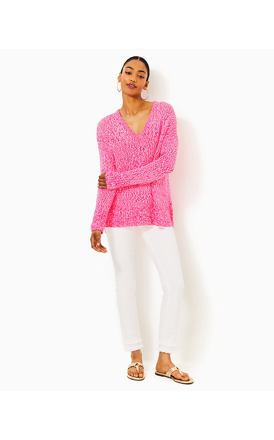 BEDFORD SWEATER - PASSION FRUIT PINK MARL