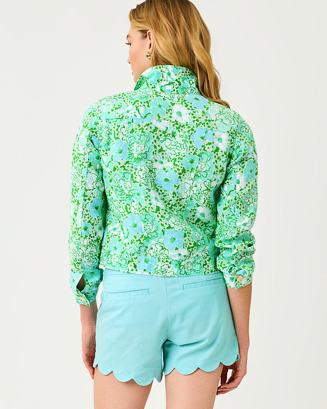 SEASPRAY LINEN JACKET - MINT CONDITION - BURST OF JOY