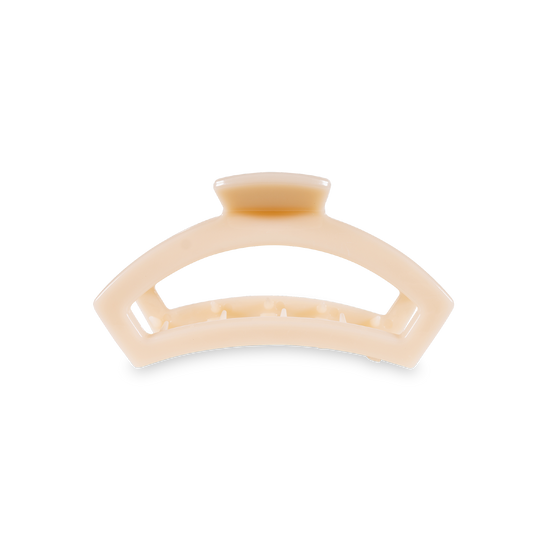 TELETIES - Open Hair Clip | Small | Almond Beige