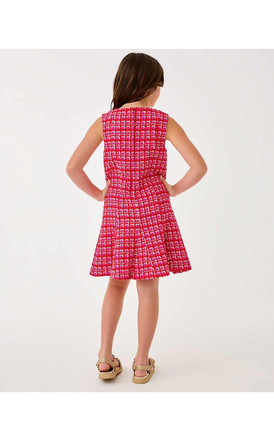 MINI ENYA DRESS - CRANBERRY RED - FIESTA BOUCLE