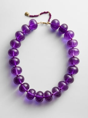 Joan Semi-Precious Necklace - Purple