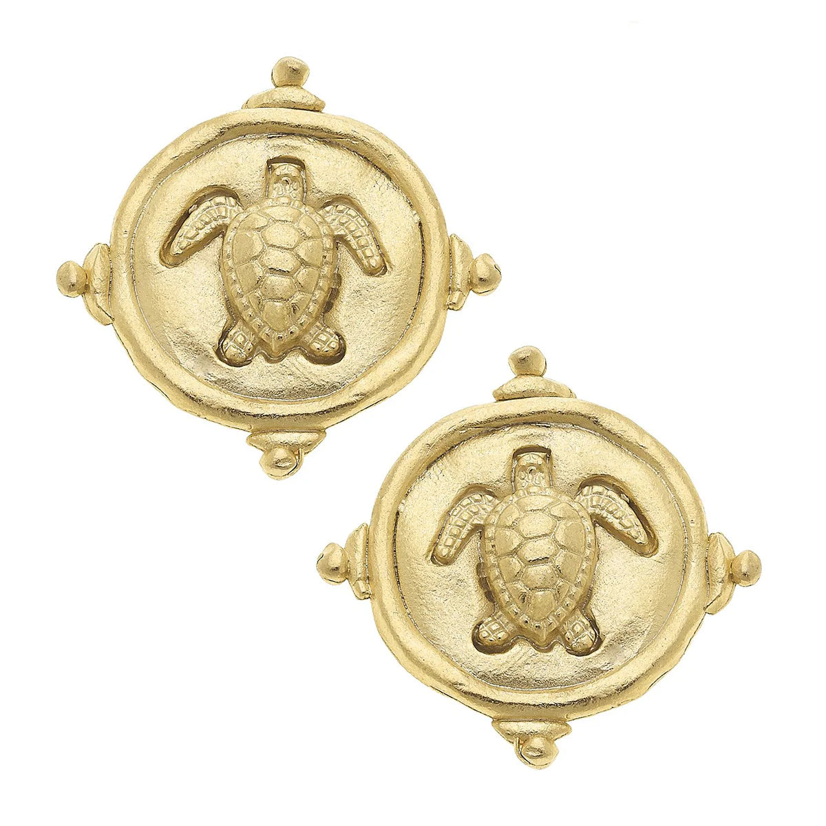 Susan Shaw - Gold Turtle Earrings