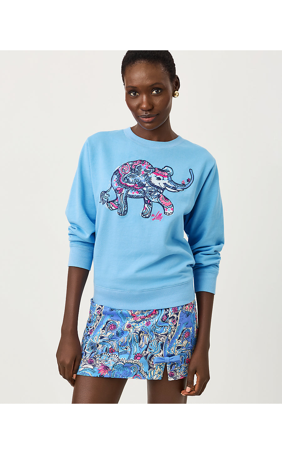 BALLAD LONG SLEEVE SWEATS - MULTI - PAISLEY PARADE EMBELLISHMENT