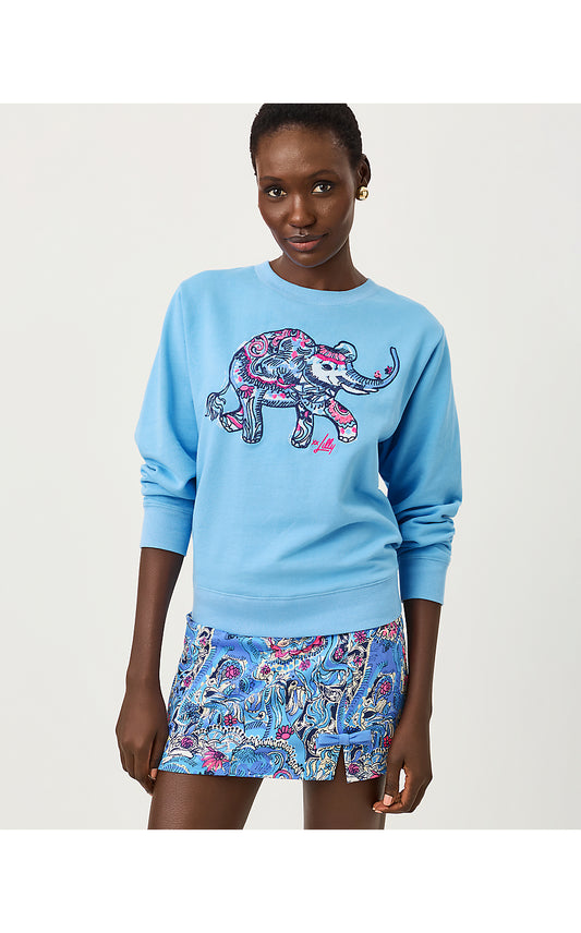 BALLAD LONG SLEEVE SWEATS - MULTI - PAISLEY PARADE EMBELLISHMENT