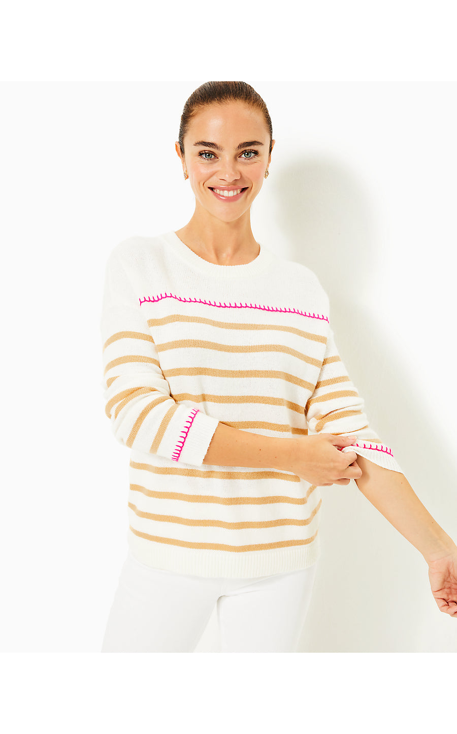 KYREN SWEATER - COCONUT - NEVER ENDING STRIPE