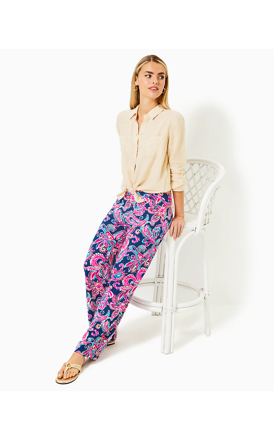 GRENADA UPF 50+ KNIT PANT - MULTI - FLITTING ABOUT