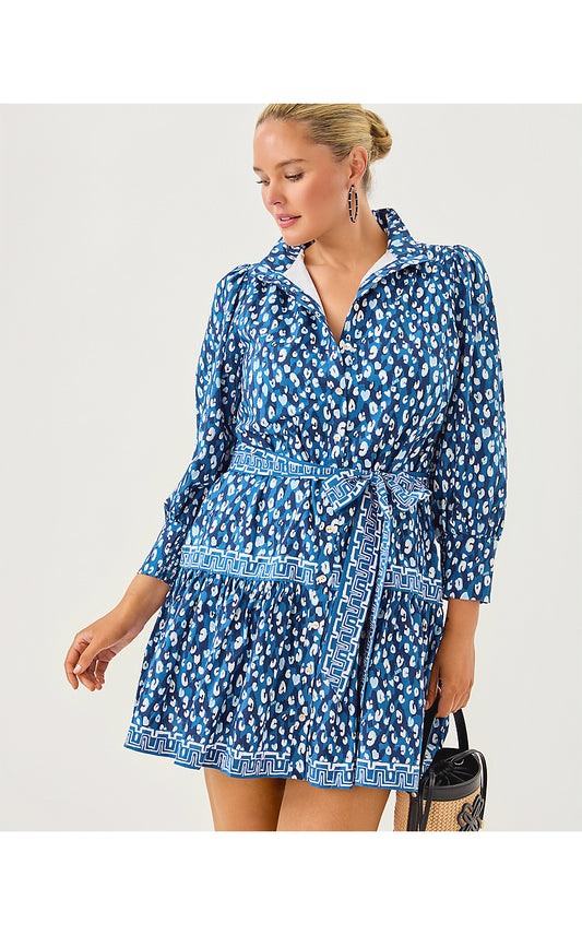 DRENA DRESS-STARLIGHT NAVY-YOURE AN ANIMAL ENGINEERED WOVEN DRESS