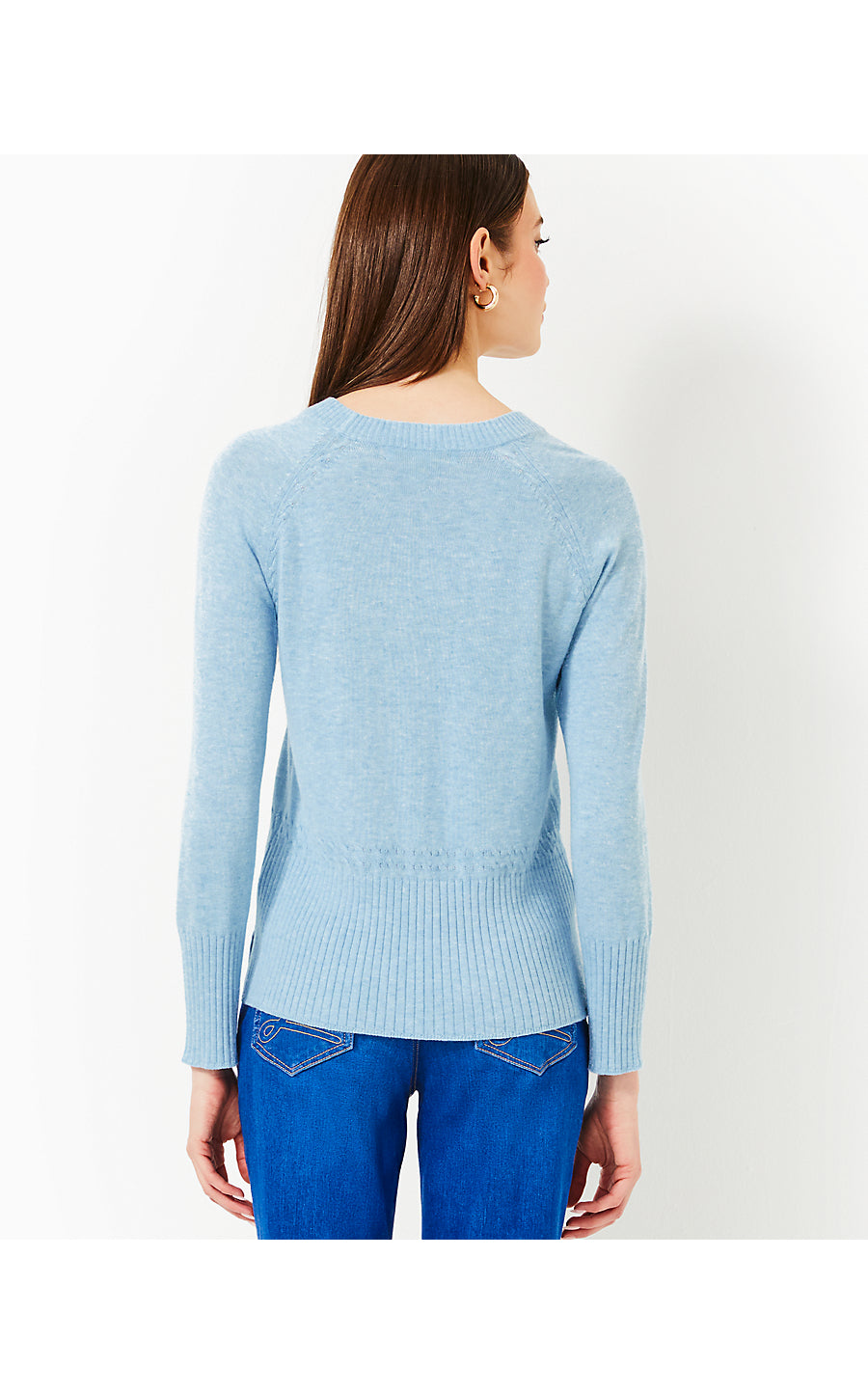 SALIMA SWEATER - HEATHERED BONAIRE BLUE