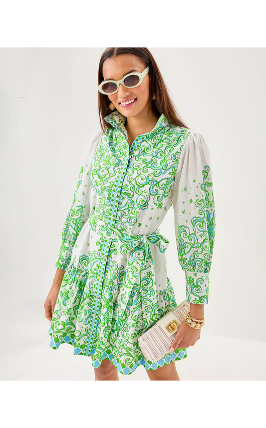 DRENA DRESS - RESORT WHITE - SOL MATES ENGINEERED DRESS