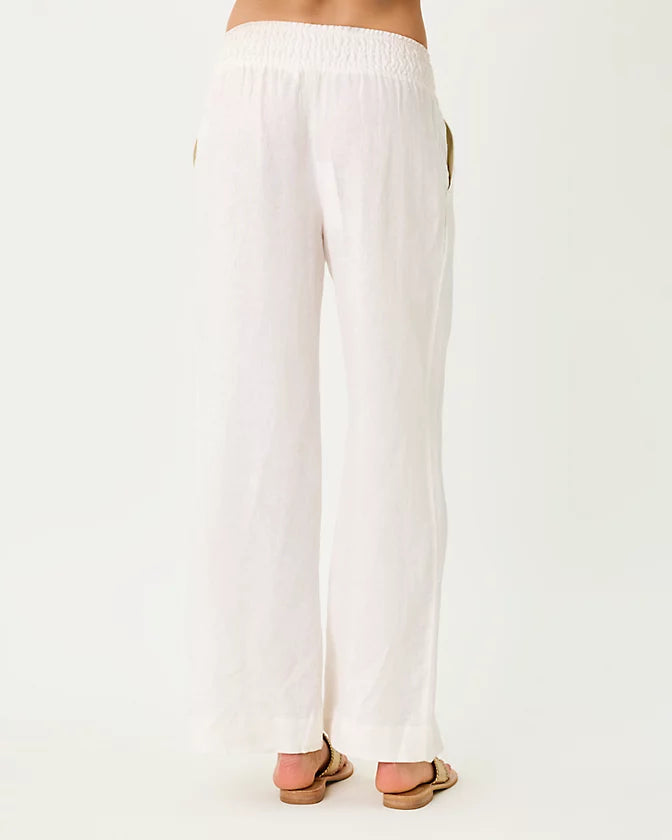 MIRABELLA LINEN PALAZZO - RESORT WHITE