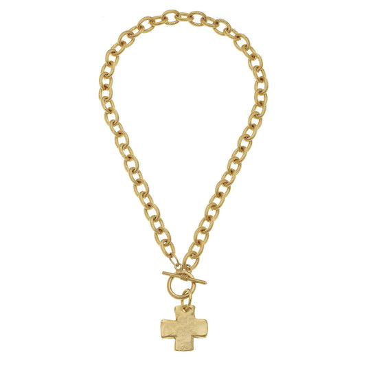 CROSS TOGGLE NECKLACE - GOLD