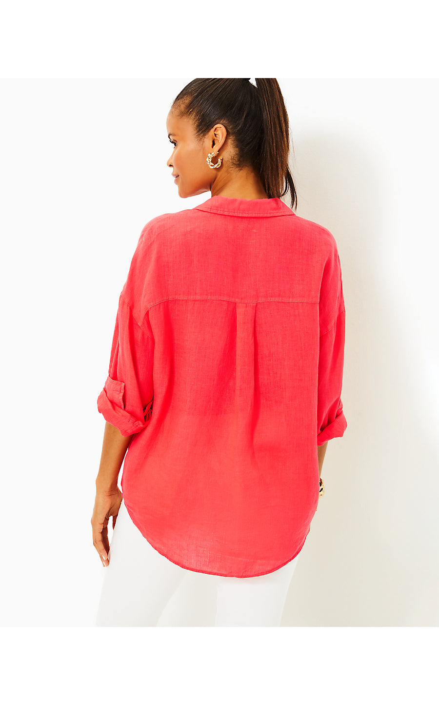 STEVEY RELAXED BUTTON DOWN - MIZNER RED