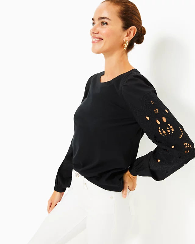 ISLEY KNIT TOP - NOIR