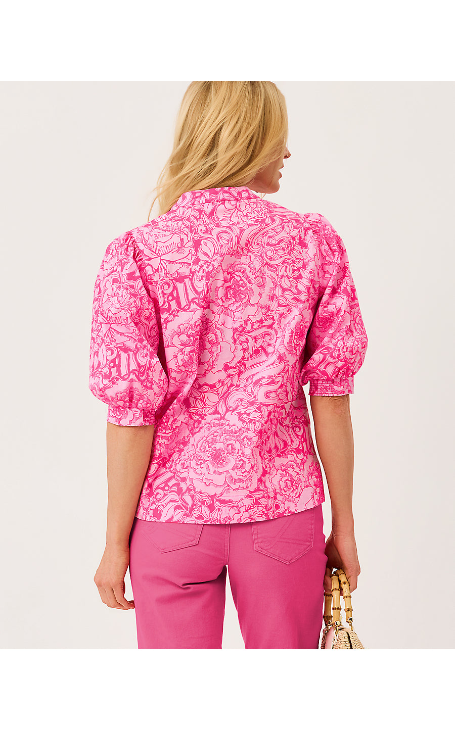 MIALEIGH TOP-PINK ASTER-A ROSE BY ANY OTHER NAME
