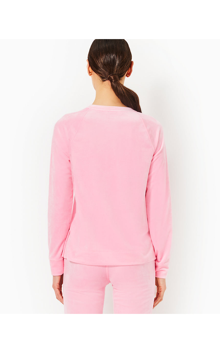 CIANA VELOUR TOP - CONCH SHELL PINK